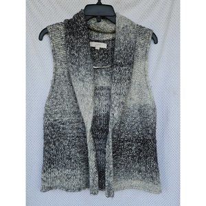 Ann Taylor Loft Gray Chunky Knit Sweater Vest Size S